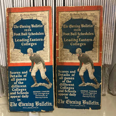 1926 Evening Bulletin college football schedule (2)