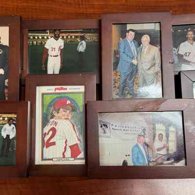 Framed pictures-assorted Phillies and Tommy Lasorda