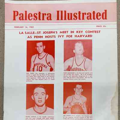 Palestra Illustrated game day program - Feb 16, 1962