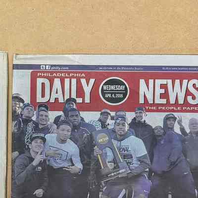 2016 Villanova NCAA Champions newspapers