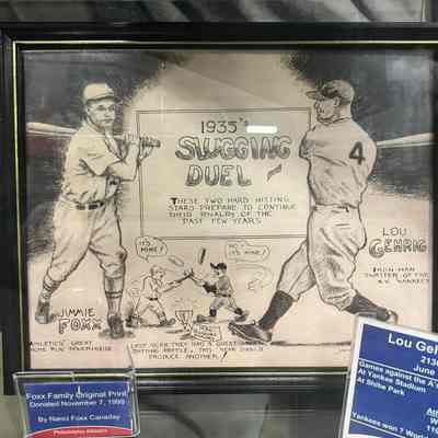 1935 Jimmie Foxx - Lou Gehrig Slugging Duel print