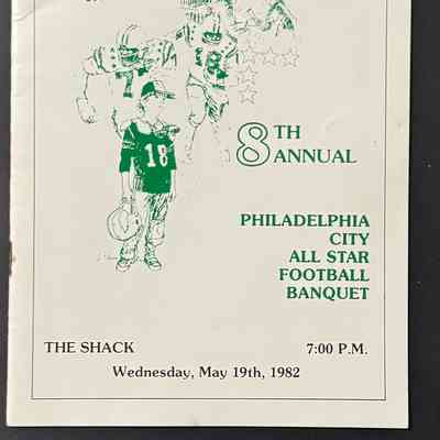 1982 Philadelphia City All Star Game Banquet Program