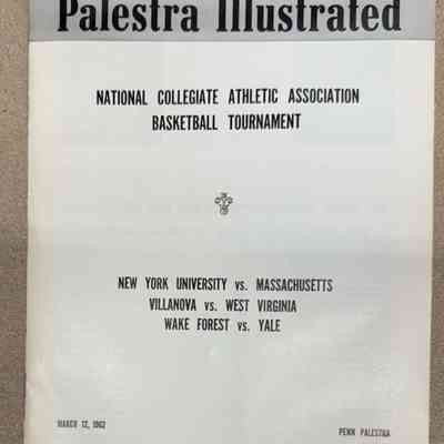 1962 NCAA tournament - Palestra Illustrated game day program