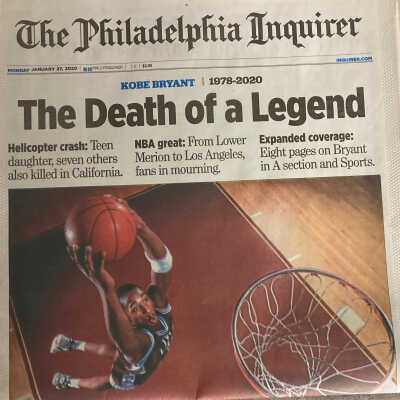 Kobe Bryant Dies - Philadelphia Inquirer & Metro