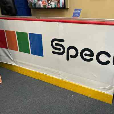 Original Spectrum hockey dasher board