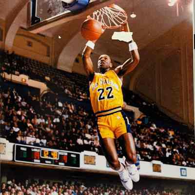 Lionel Simmons photograph (mounted poster)