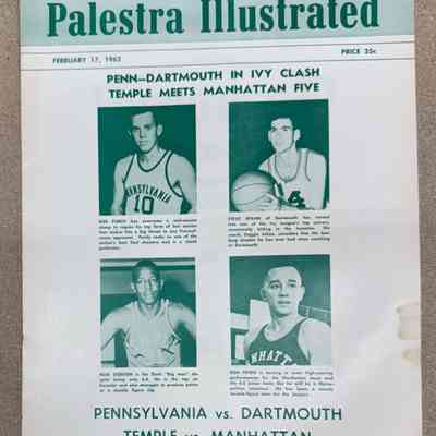 Palestra Illustrated game day program - Feb 17, 1962