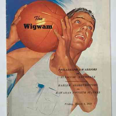 1959 Wigwam game day program - Warriors-vs-Nationals