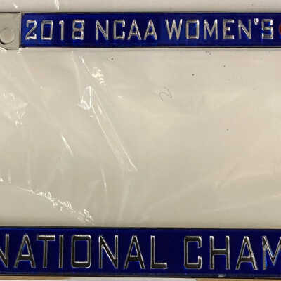 Notre Dame License Plate Frame 2018 NCAA champions--Muffet McGraw