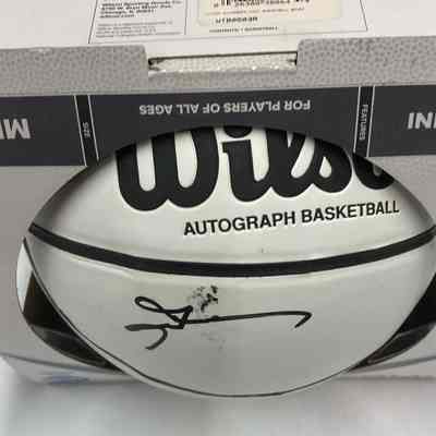 Allen Iverson signed mini basketball
