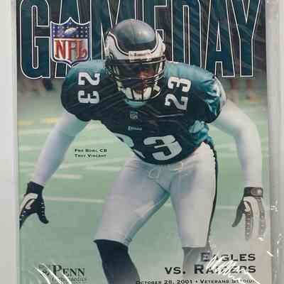 2001 GameDay program-Troy Vincent cover