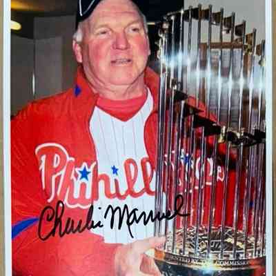 Charlie Manuel signed photo