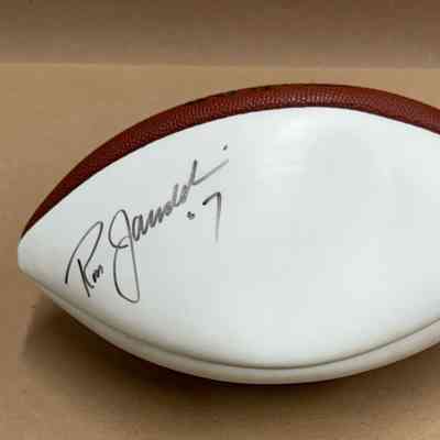 Ron Jaworski signed football