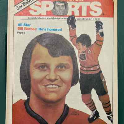 1981 Bulletin Television Sports-Bill Barber cover