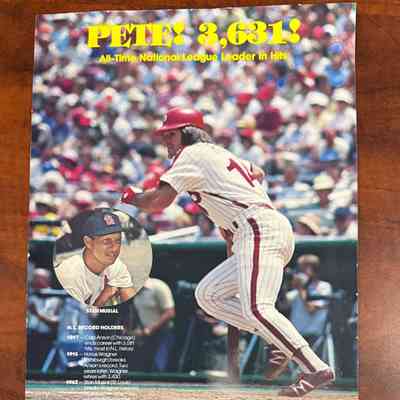 Pete Rose NL All-Time hit leader print