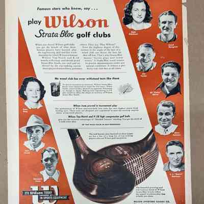 1948 Life Magazine Wilson golf clubs ad