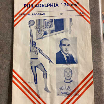1967 Sixers game day program