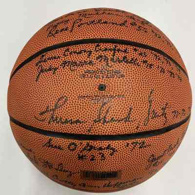 Mighty Macs team signed basketball