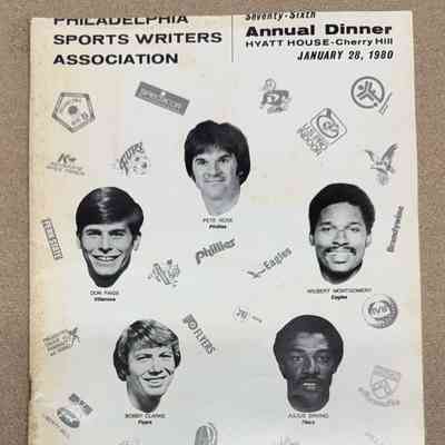 1980 Philadelphia Sports Writers dinner program