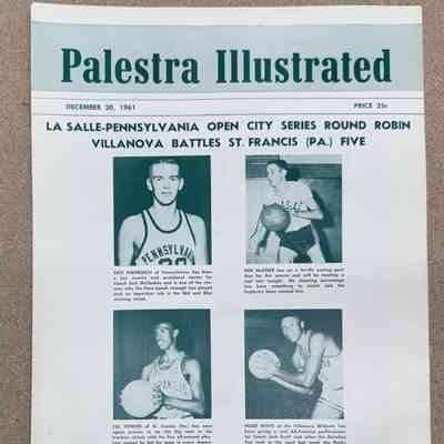 Palestra Illustrated game day program - Dec 20, 1961