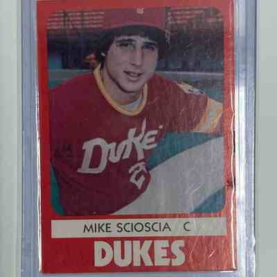 Mike Scioscia Dukes baseball card