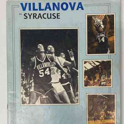 1985 game day program-Syracuse at Villanova