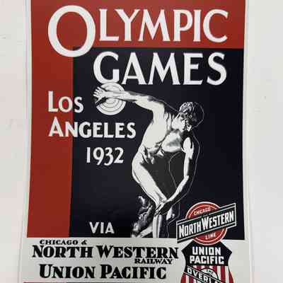 1932 Olympics - Union Pacific/Chicago & Northwest Railways ad