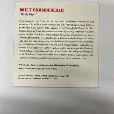 Wilt Chamberlain-collateral sign- Nat. Constitution Center exhibit