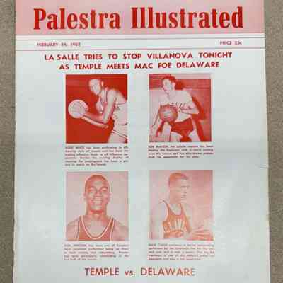 Palestra Illustrated game day program - Feb 24, 1962