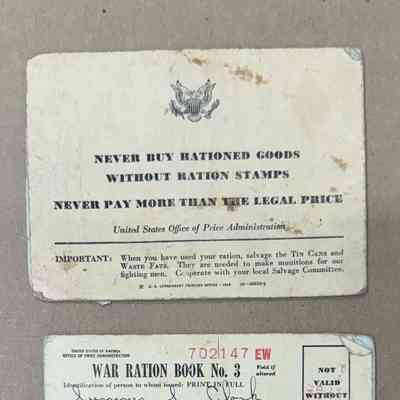 1940s World War II rationing stamps