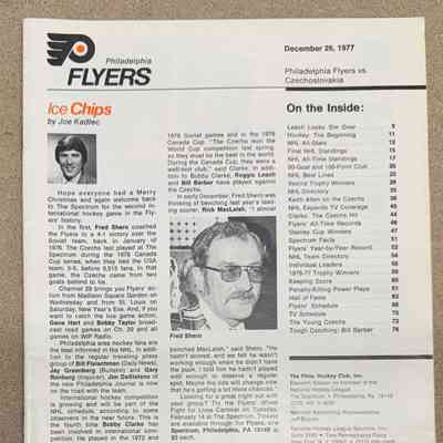 1977 Flyers newsletter "Ice Chips"