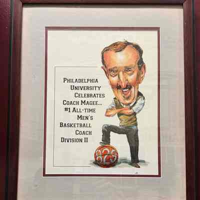 Sports Illustrated Caricature of Herb Magee - All-Time Division II Wins