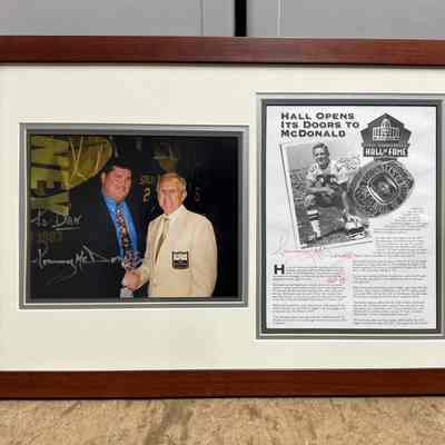 Tommy McDonald print & signed photo-Pro Football Hall of Fame