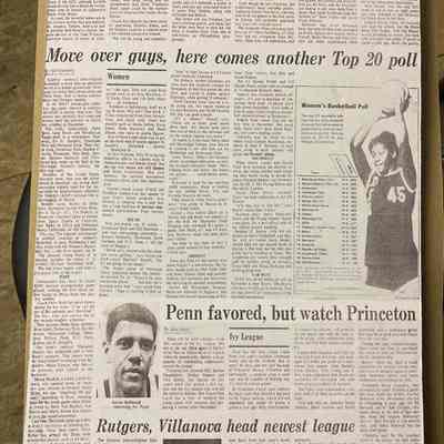 Philadelphia Inquirer 1976-First Women’s NCAA basketball poll