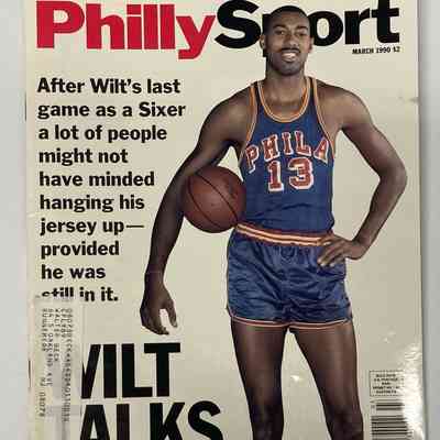 1990 PhillySport magazine-Wilt Chamberlain cover