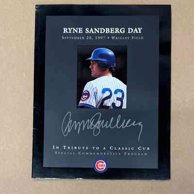 Ryne Sandberg Day program - 1997