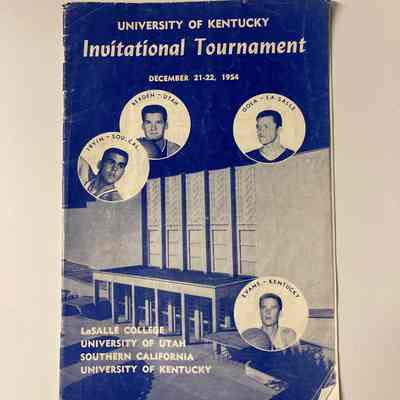 1954 Game Day program Kentucky Invitational -La Salle