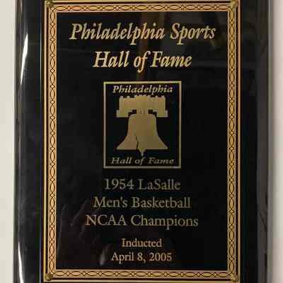 1954 La Salle NCAA Champions Hall of Fame Plaque