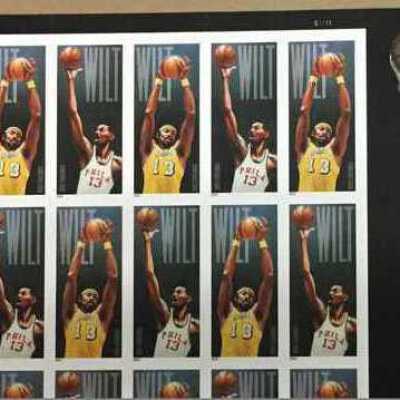 Wilt Chamberlain -Postage stamps, brochure & cover