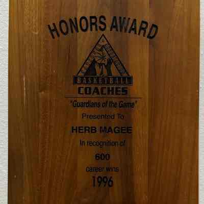 Herb Magee's 1996 Honors Award from NABC