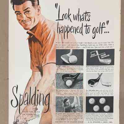 1940's Magazine ad - Spaulding golf