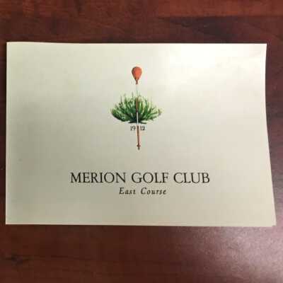 Merion Scorecard & Traditions of Merion Folder