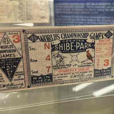 1931 World Series Ticket - Game 3-Shibe Park