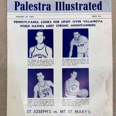 Palestra Illustrated game day program - Jan 20, 1962