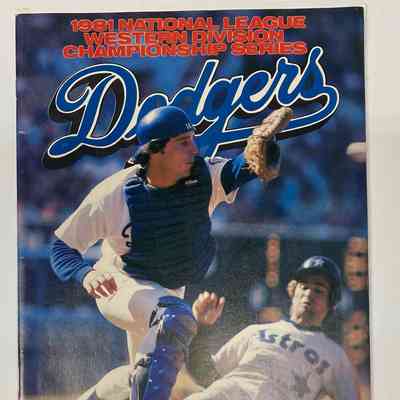 1981 NLDS program - Mike Scioscia on cover