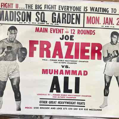 Frazier-Ali 2 mounted poster