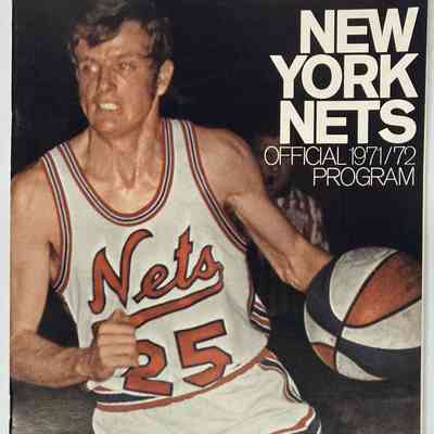1971-72 NY Nets gameday program - Bill Melchionni cover
