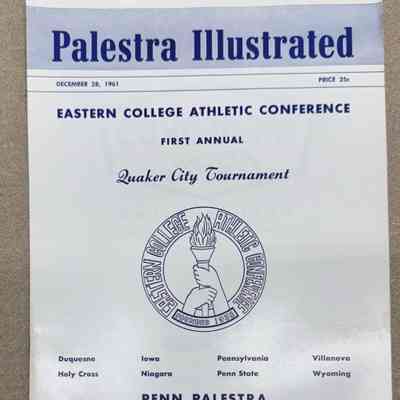 Quaker City Tournament - Palestra Illustrated game day program - Dec 28, 1961