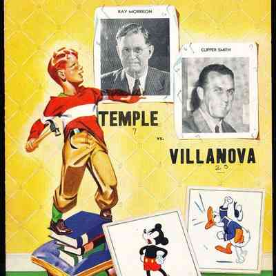 1942 Gameday Program: Temple -vs- Villanova football