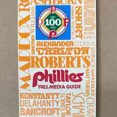 1983 Phillies media guide